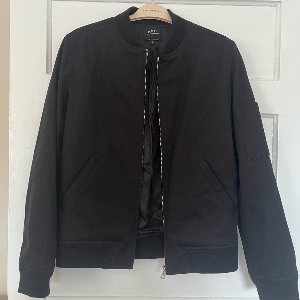 APC A.P.C. BLACK BOMBER JACKET MEN'S SMALL